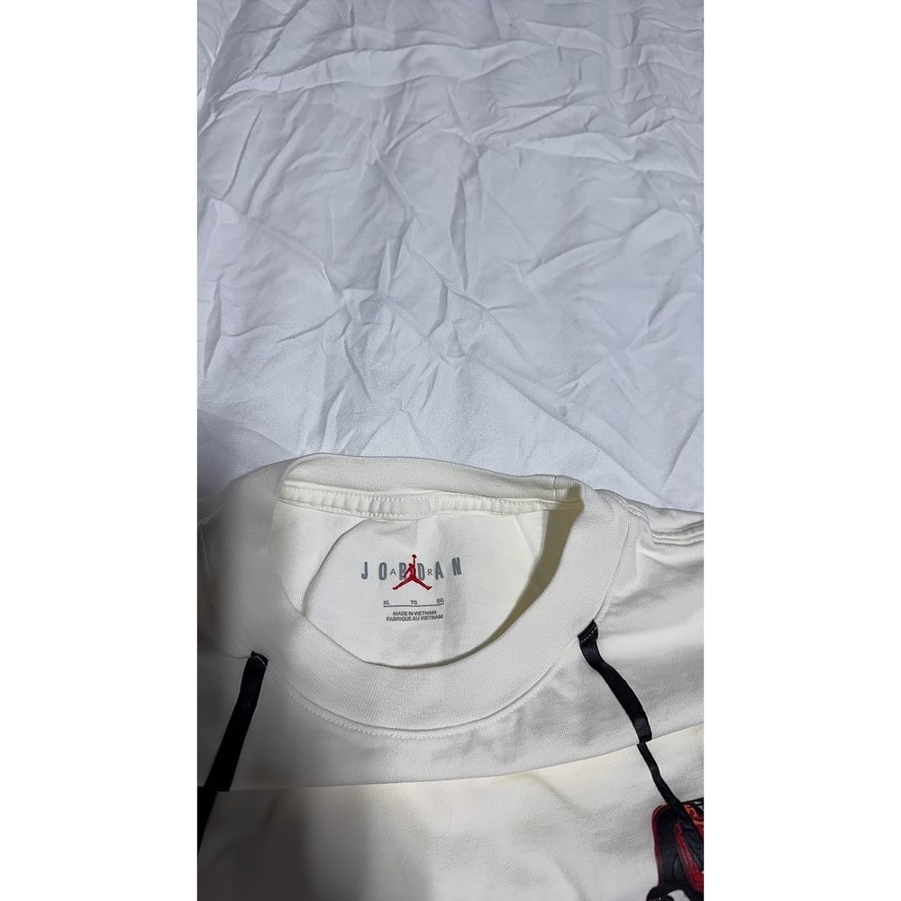 Jordan Graphic T-Shirt White Sneaker Print Flight Jumpman XL